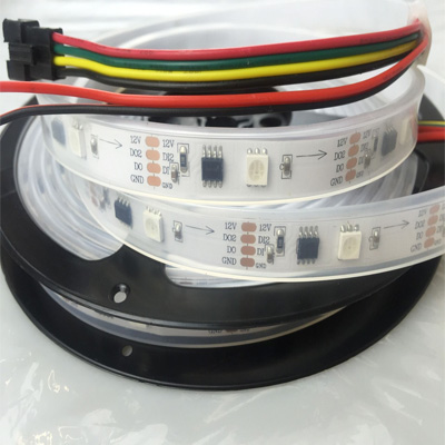 12V Double Data GS8208/LC8808B LED Strip IP67 silicone tube